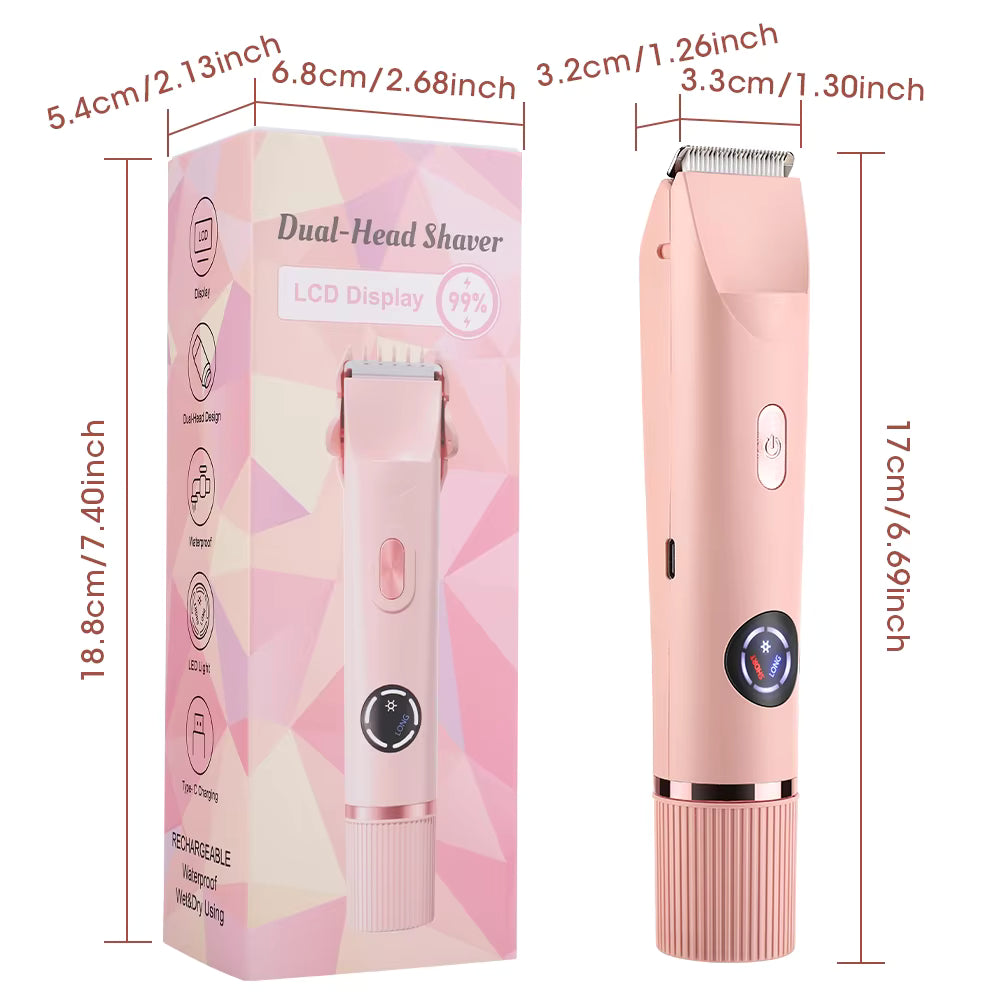2-in-1 Dual-Head Electric Shaver & Bikini Trimmer