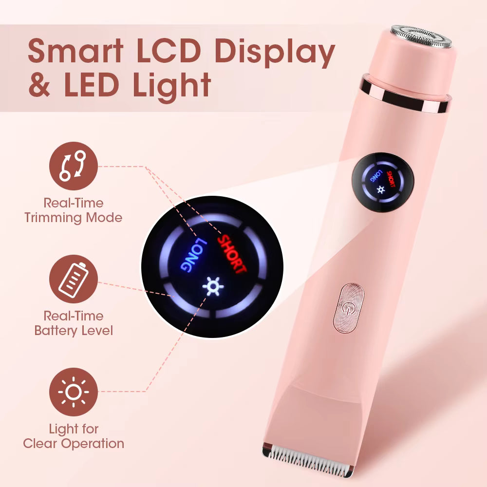 2-in-1 Dual-Head Electric Shaver & Bikini Trimmer