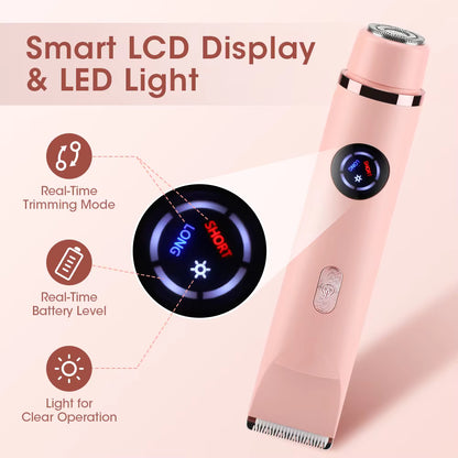 2-in-1 Dual-Head Electric Shaver & Bikini Trimmer