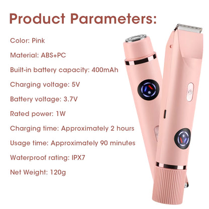 2-in-1 Dual-Head Electric Shaver & Bikini Trimmer