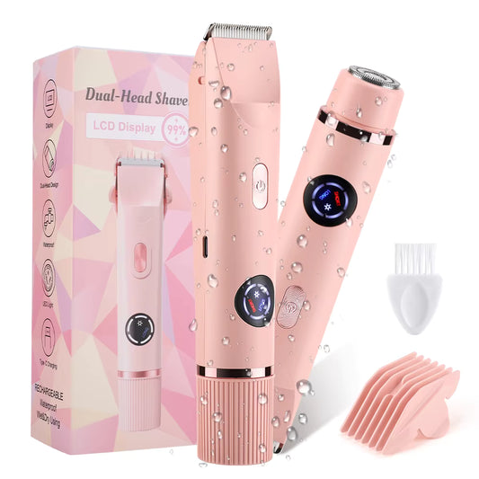 2-in-1 Dual-Head Electric Shaver & Bikini Trimmer