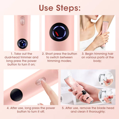 2-in-1 Dual-Head Electric Shaver & Bikini Trimmer