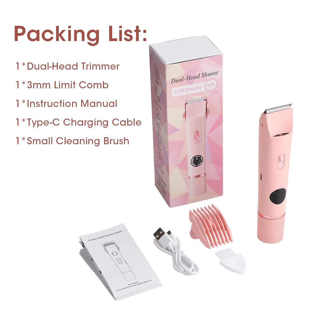 2-in-1 Dual-Head Electric Shaver & Bikini Trimmer