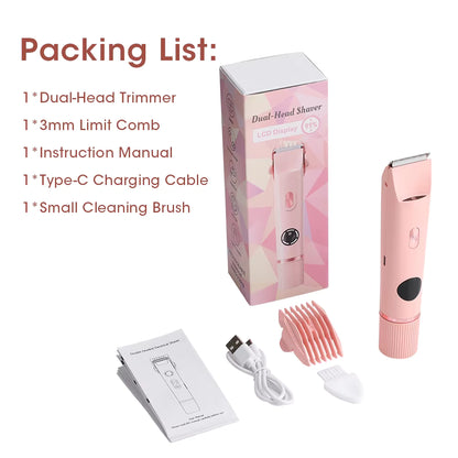 2-in-1 Dual-Head Electric Shaver & Bikini Trimmer