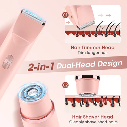2-in-1 Dual-Head Electric Shaver & Bikini Trimmer